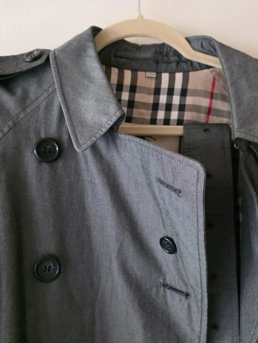 Burberry Gray Classic Trench Size 10 R, Excellent condition - Picture 15 of 16